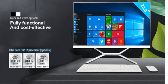 23,8 ″ tous dans un écran tactile I7 11700 d'ordinateur de bureau de PC 8 système futé de Barebone de cachette des noyaux 16mb